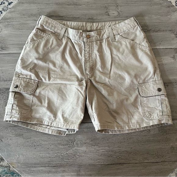 Carhartt Pants - Carhartt Tan Cargo Shorts Durable Cotton Blend